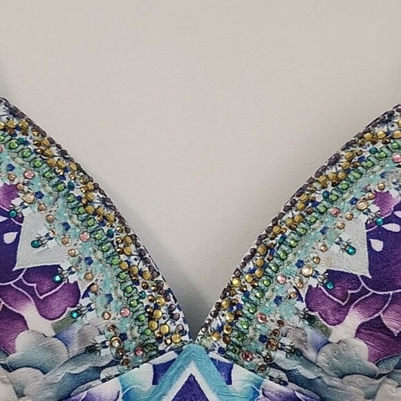 CAMILLA The Blue Market V Neck Fitted Dress Size XS b73 - Picture 7 of 16